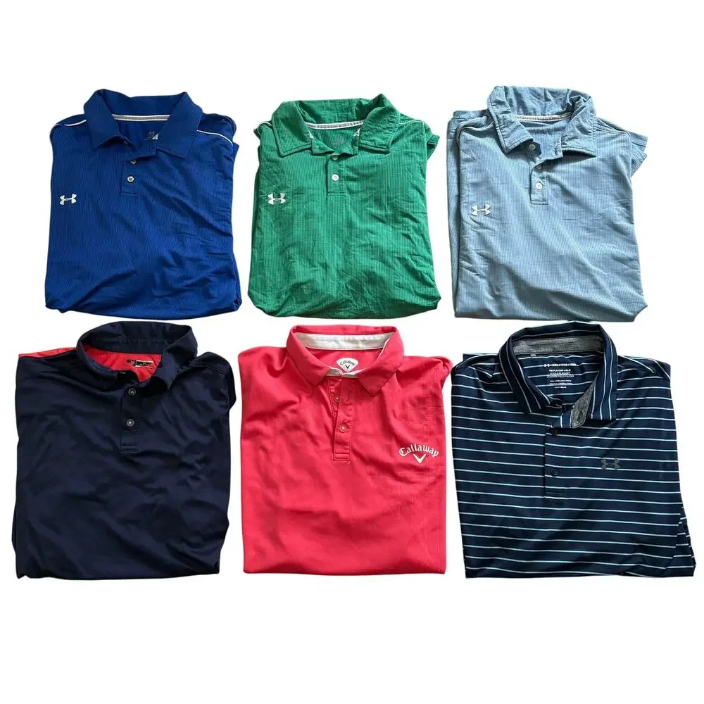 LOT OF 6 - Under Armour Callaway Men's Golf Polo Shirts Performance XXL